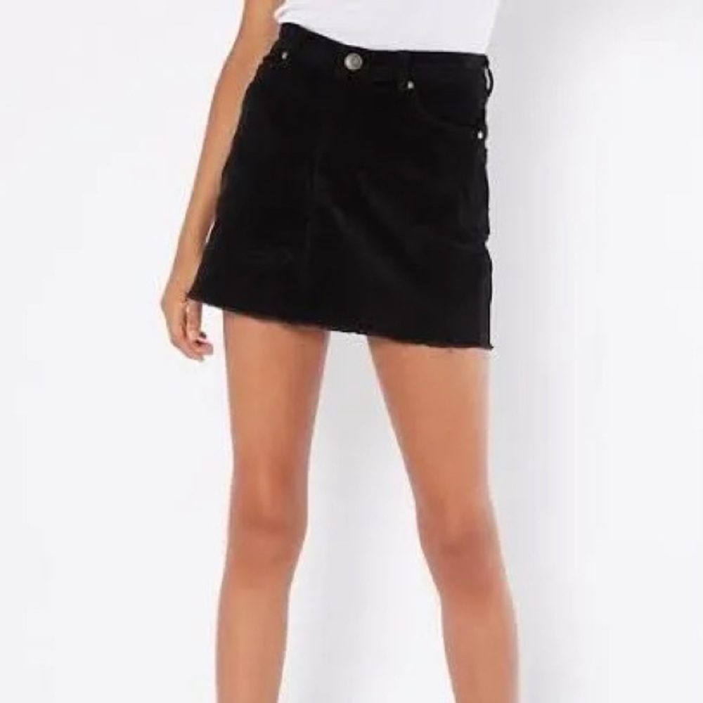 Forever 21 Black Velvet Mini Skirt